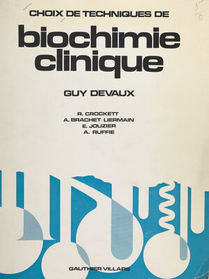 cover image of Choix de techniques de biochimie clinique